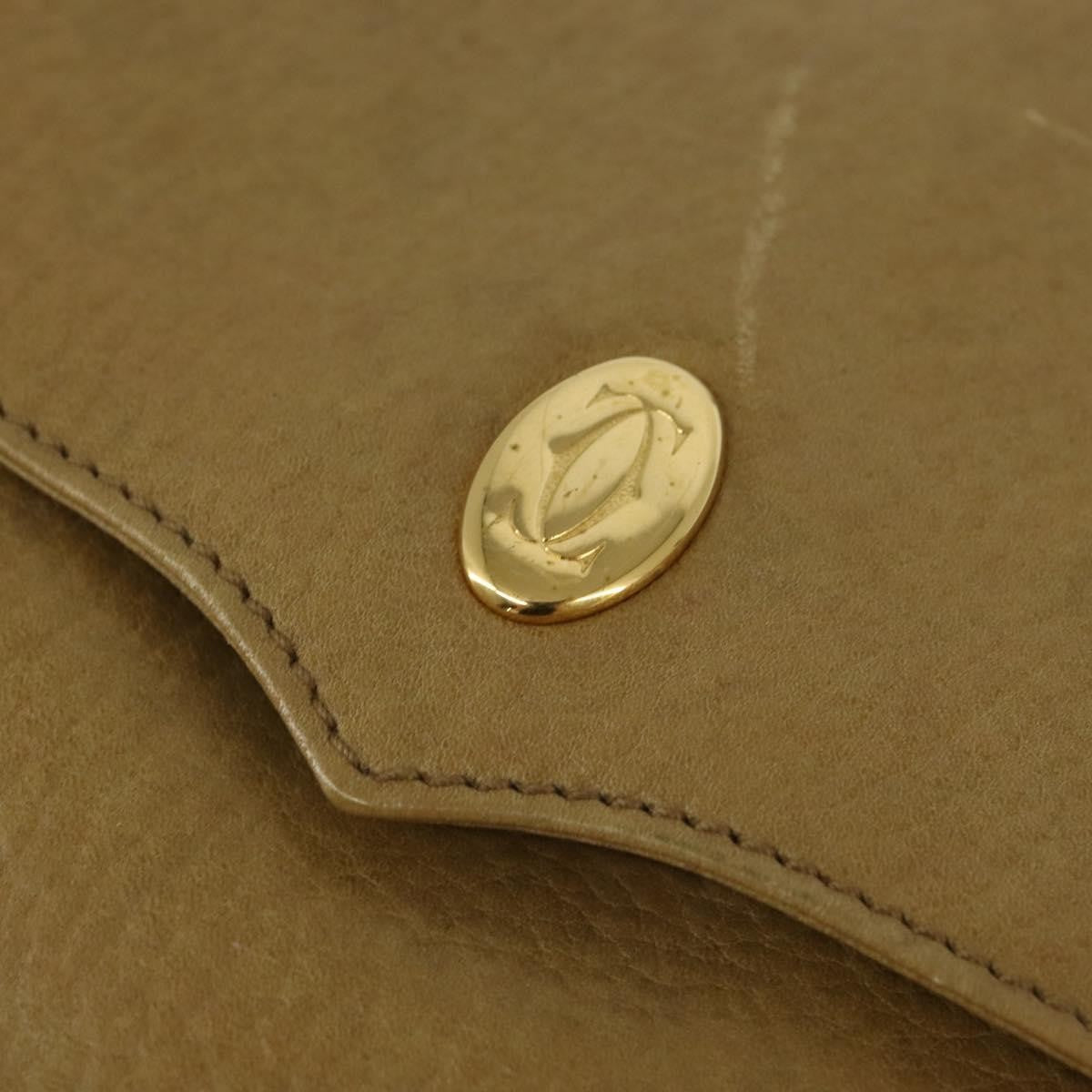 cartier Must de Cartier Shoulder Bag Leather, BEIGE, LEATHER, Shoulder bag
