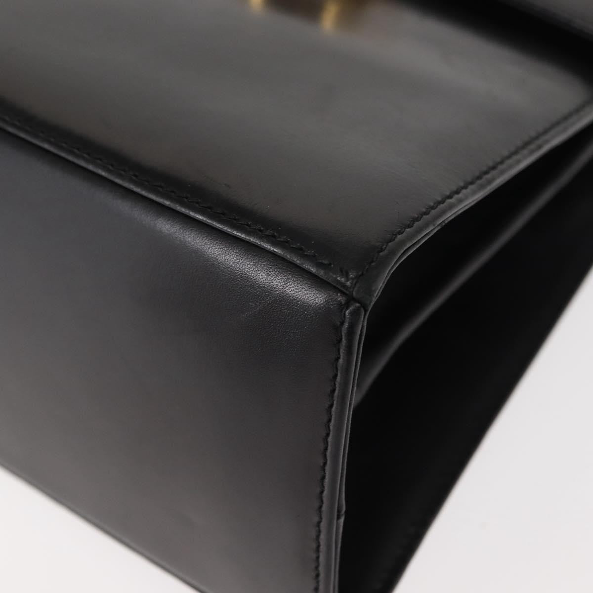 Salvatore Ferragamo Gancini Convertible Top Handle Bag Leather, BLACK, LEATHER, Handbag