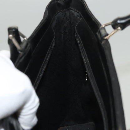 Gucci Vintage Bamboo Handle Bag Nylon, Black, Nylon, Handbag