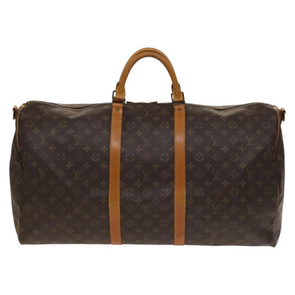 Louis Vuitton Keepall Bandouliere Bag Monogram Canvas, BROWN, CANVAS, Travel bag