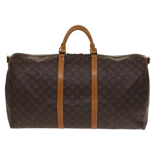 Louis Vuitton Keepall Bandouliere Bag Monogram Canvas, BROWN, CANVAS, Travel bag