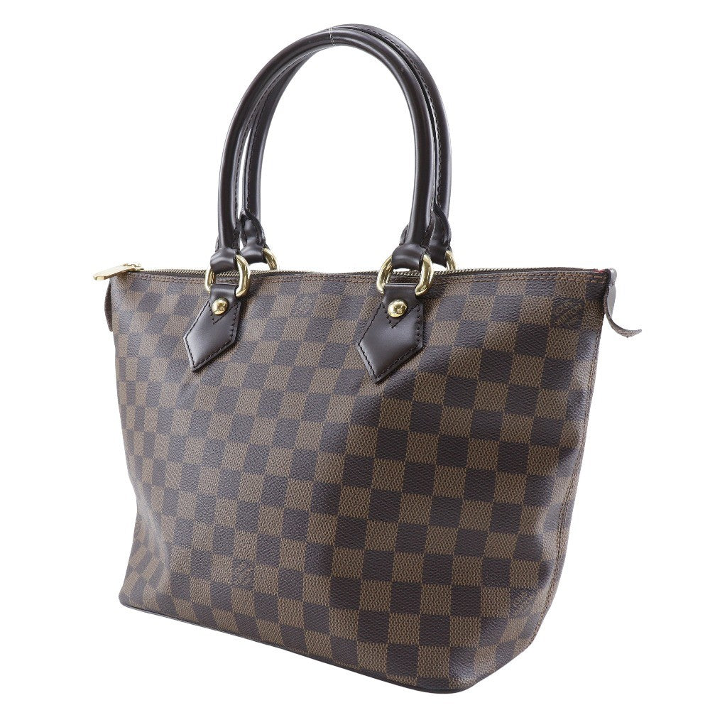 Louis Vuitton Saleya Handbag Damier, BROWN, CANVAS, Tote bag