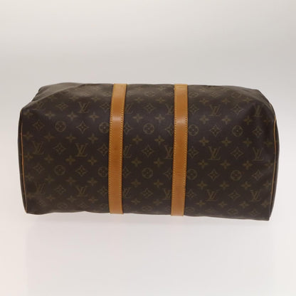 Louis Vuitton Keepall Bag Monogram Canvas, BROWN, CANVAS, Travel bag