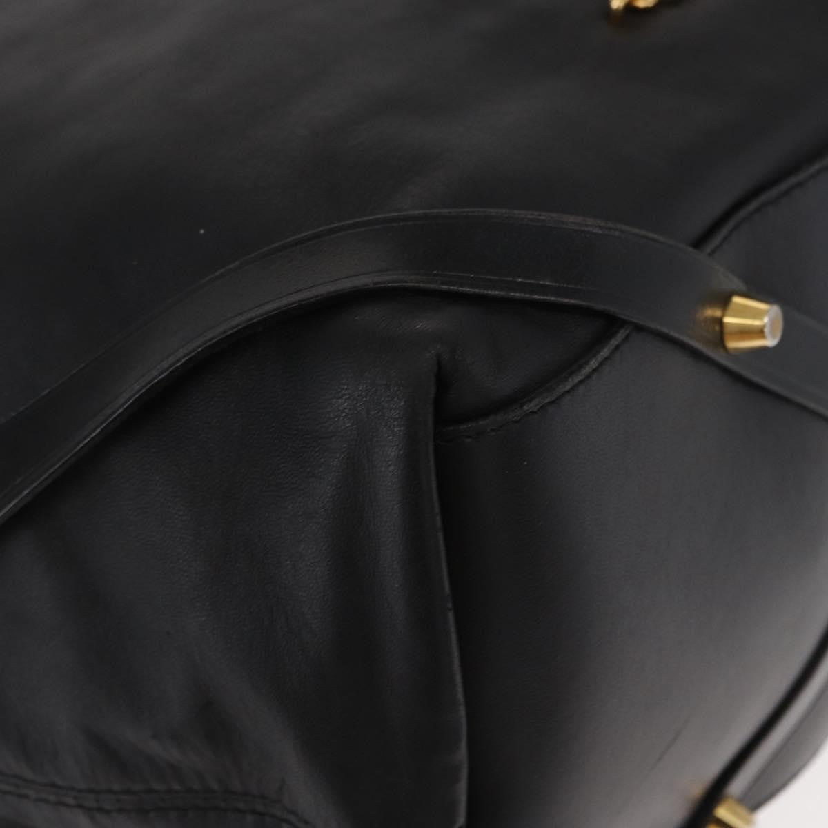 Burberry Vintage Tote Leather, BLACK, LEATHER, Tote bag