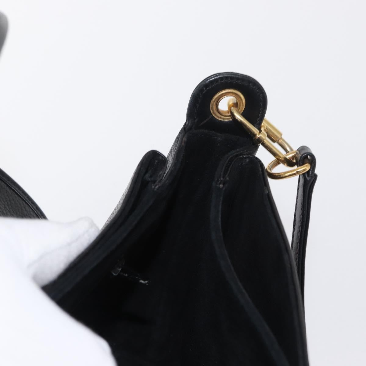 Gucci Vintage Flap Shoulder Bag Leather, BLACK, LEATHER, Shoulder bag