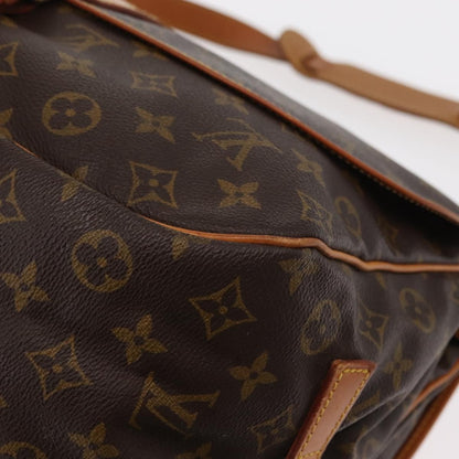 Louis Vuitton Saumur Handbag Monogram Canvas, BROWN, CANVAS, Shoulder bag