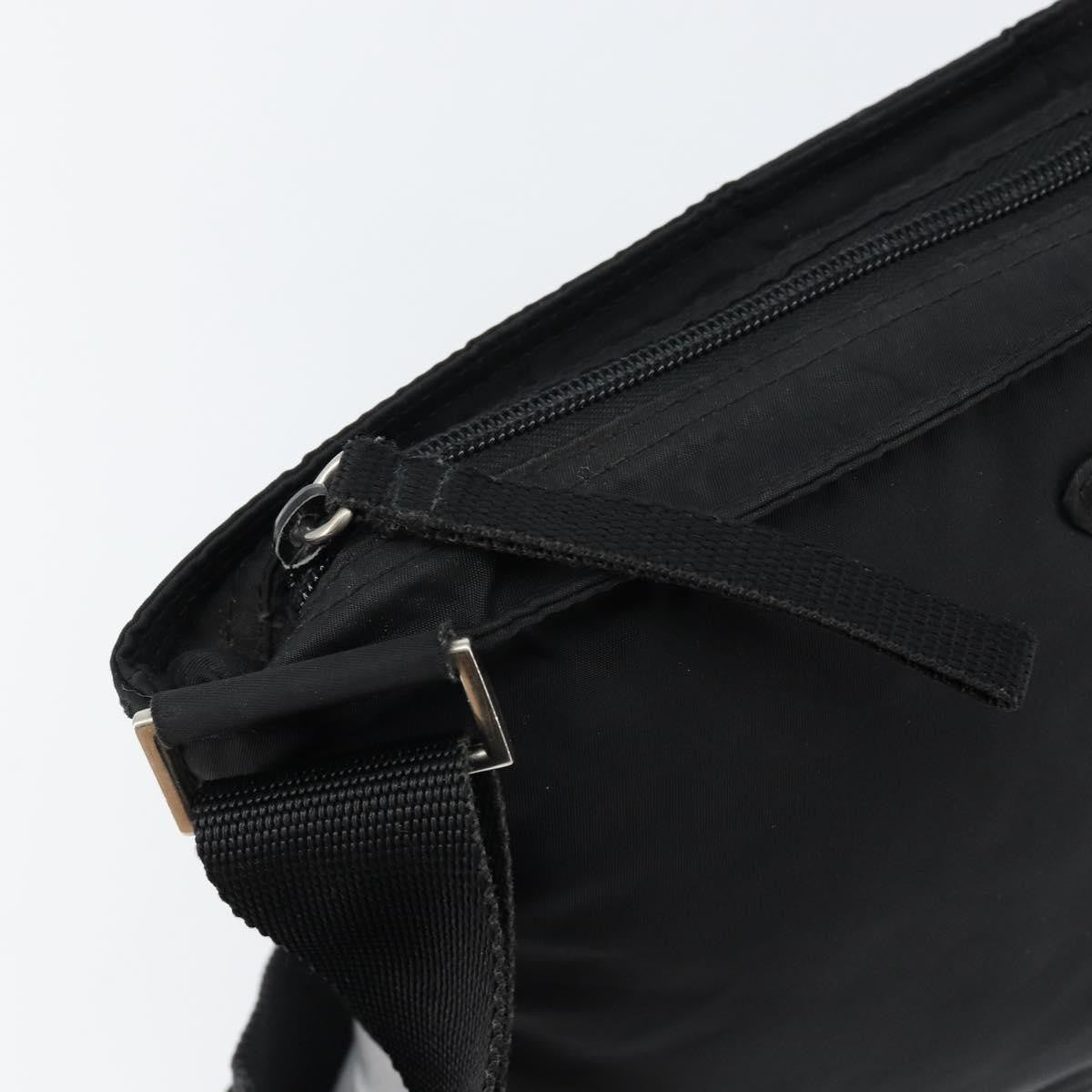 Prada Flat Messenger Bag Tessuto, BLACK, NYLON, Shoulder bag