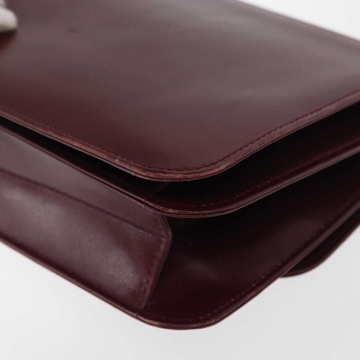Gucci Vintage Handbag Leather, BURGUNDY, LEATHER, Handbag