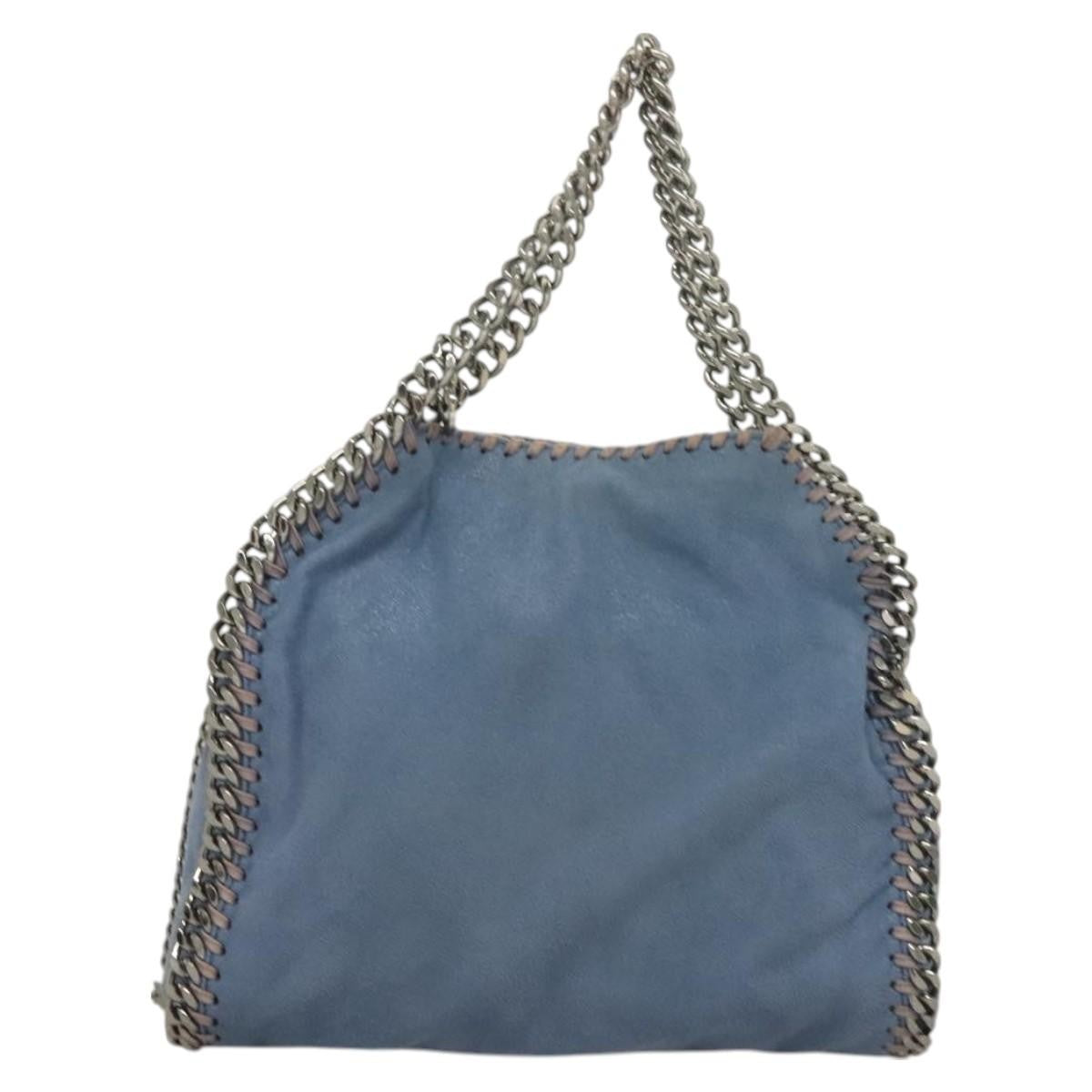 Stella McCartney Falabella Fold Over Crossbody Bag Suede, BLUE, SUEDE, Shoulder bag