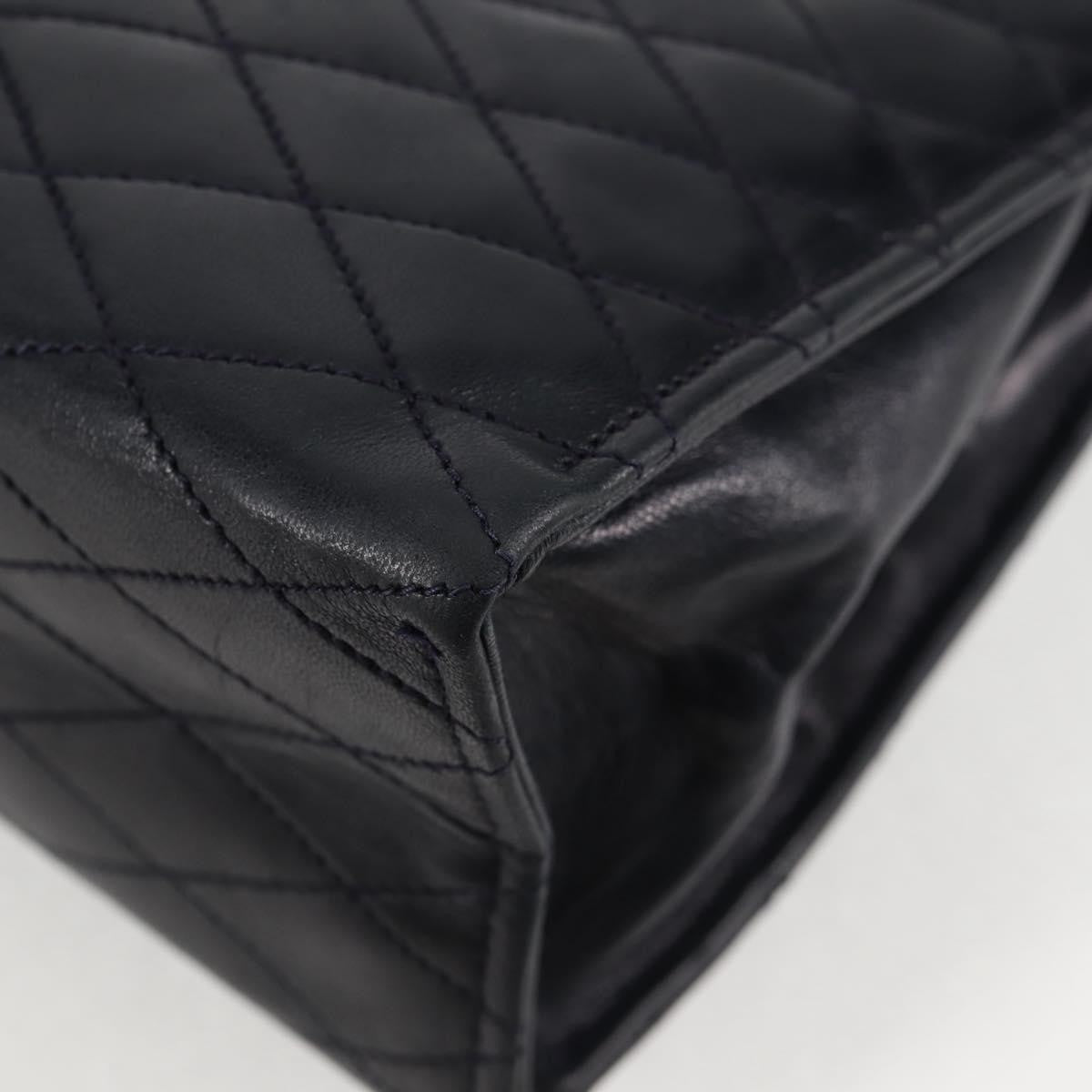 Chanel Vintage Envelope Flap Shoulder Bag Quilted Lambskin, BLACK, LACE, Shoulder bag