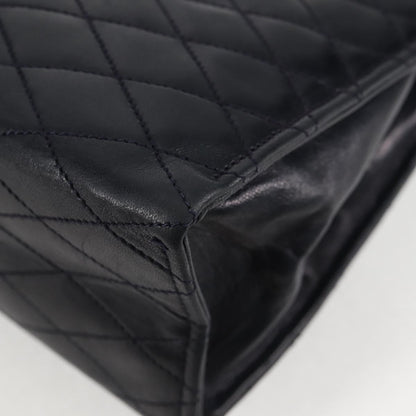 Chanel Vintage Envelope Flap Shoulder Bag Quilted Lambskin, BLACK, LACE, Shoulder bag