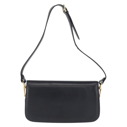 Celine Vintage Carriage Flap Bag Leather, NAVY, LEATHER, Shoulder bag