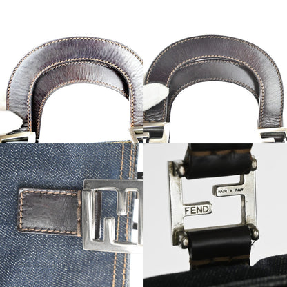 Fendi Vintage Open Tote Denim, BLUE, DENIM_JEANS, Tote bag