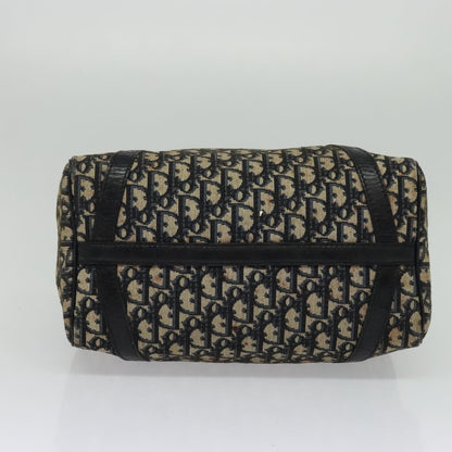 Christian Dior Vintage Trotter Boston Bag Diorissimo Canvas, NAVY, CANVAS, Handbag