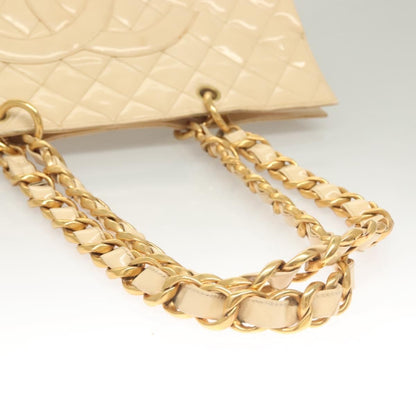 Chanel Grand Shopping Tote Quilted Patent, BEIGE, PATENT_LEATHER, Tote bag