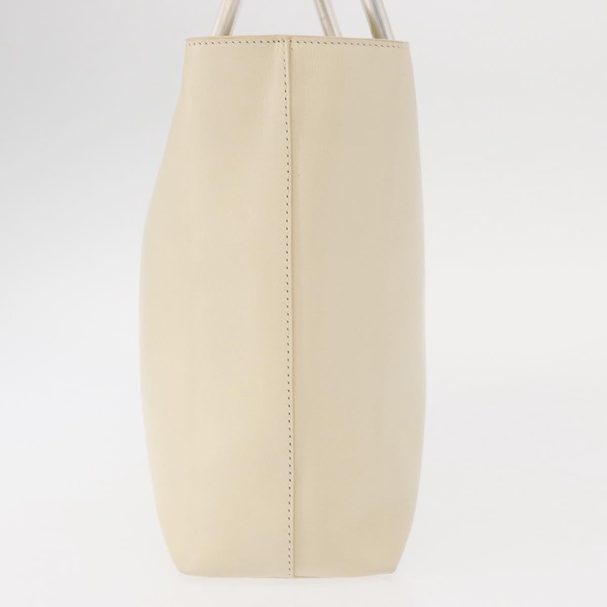 Prada Vintage Tote Leather, WHITE, LEATHER, Handbag