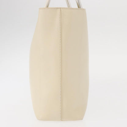 Prada Vintage Tote Leather, WHITE, LEATHER, Handbag