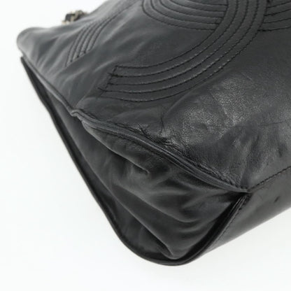 Chanel Vintage CC Shoulder Bag Lambskin, Black, Leather, Shoulder Bag