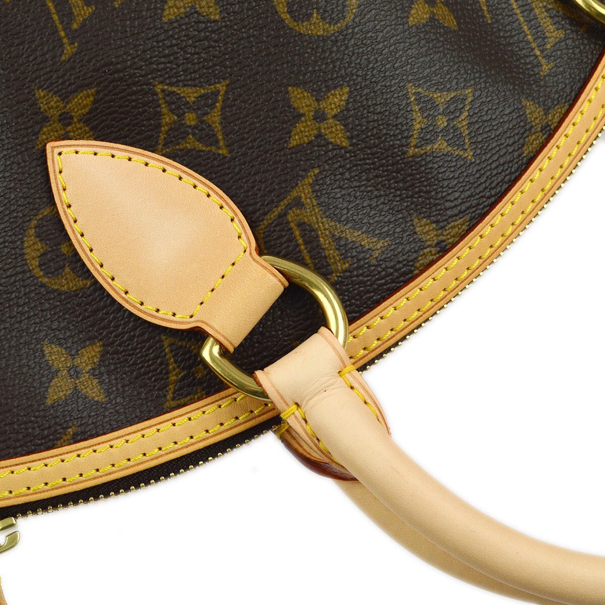 Louis Vuitton Lockit Handbag Monogram Canvas, BROWN, CANVAS, Tote bag