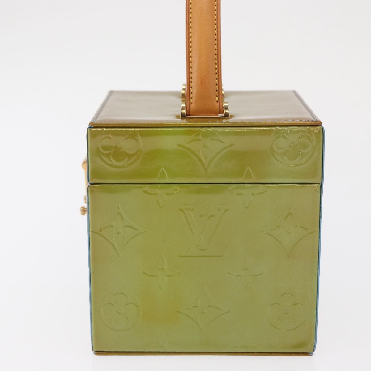Louis Vuitton Bleecker Box Bag Monogram Vernis, Green, Patent Leather, Clutch