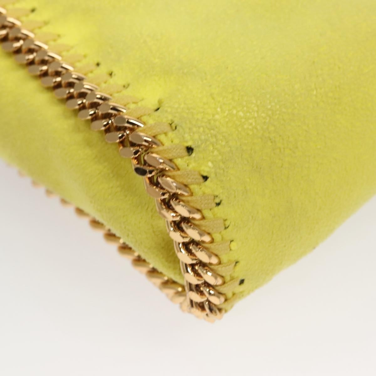 Stella McCartney Falabella Fold Over Crossbody Bag Suede, YELLOW, SUEDE, Crossbody bag