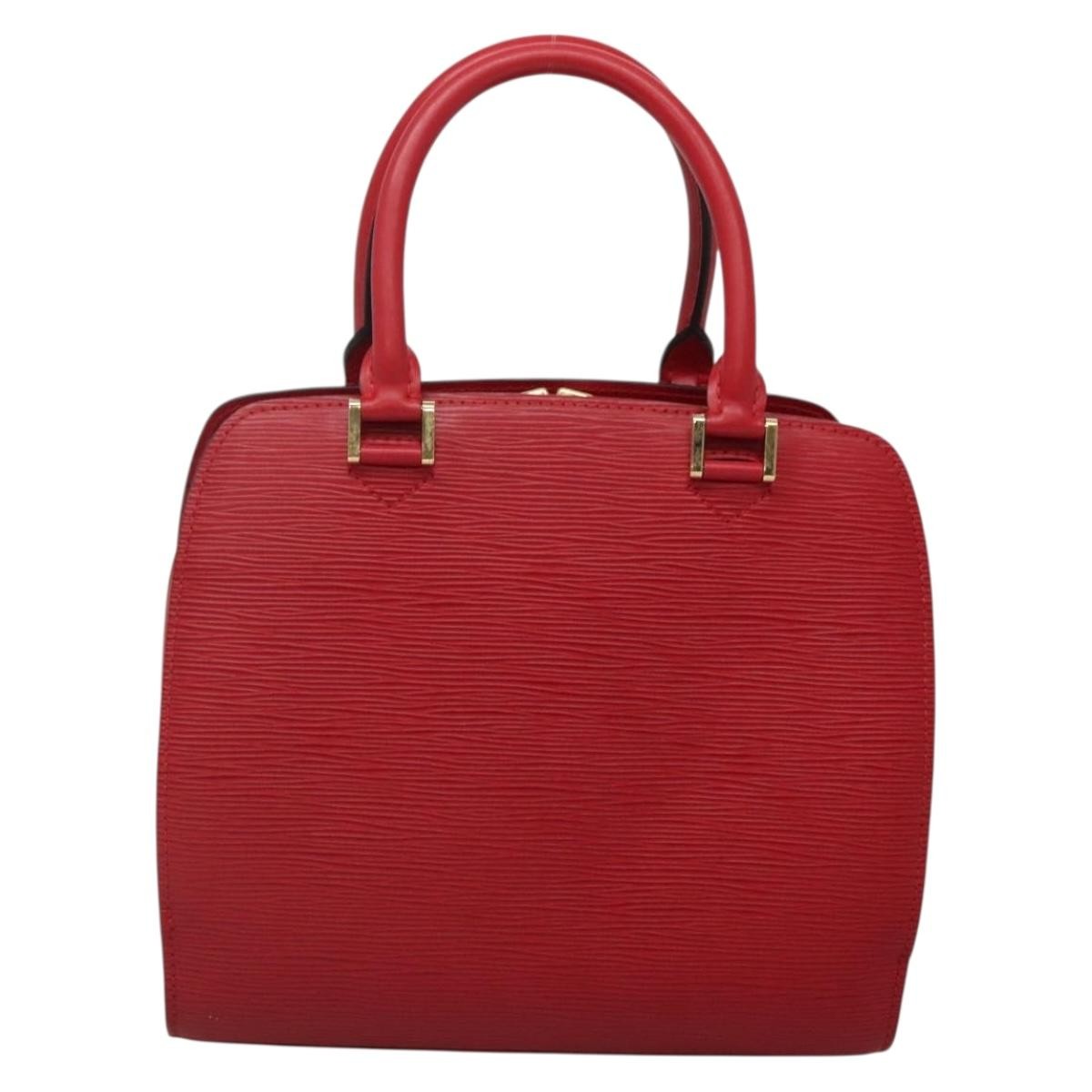 Louis Vuitton Pont Neuf Handbag Epi Leather, RED, LEATHER, Handbag