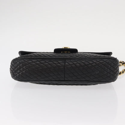 Bally Vintage Chain Shoulder Bag Quilted Leather, Black, Leather, Shoulder Bag