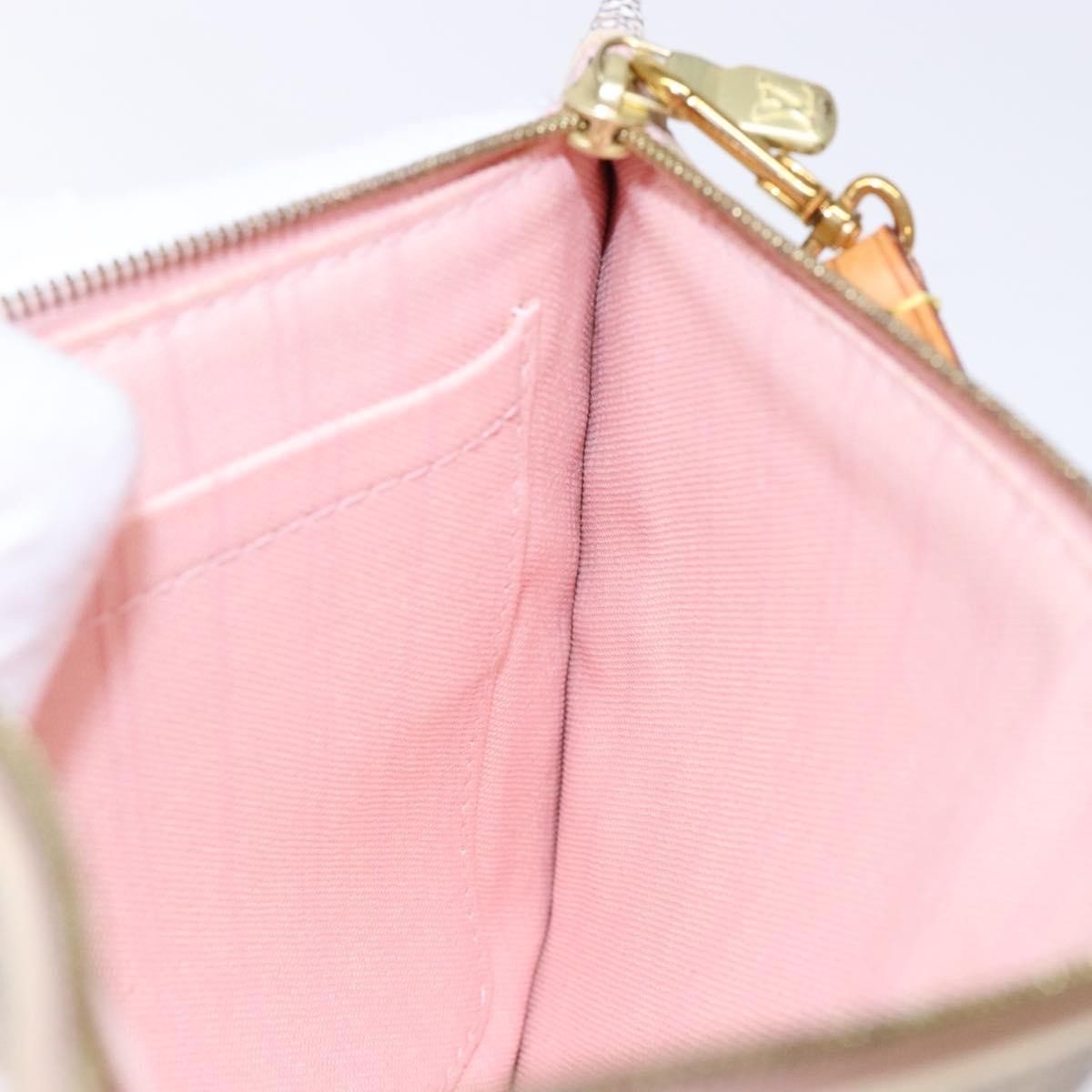 Louis Vuitton Neverfull Pochette Damier, WHITE, CANVAS, Tote bag