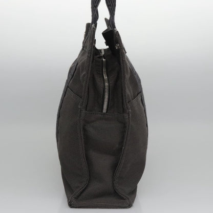 Hermes Fourre-tout Herline Canvas, GRAY, CANVAS, Tote bag