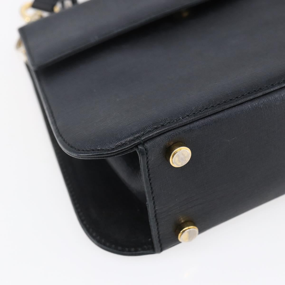 Salvatore Ferragamo Vintage Shoulder Bag Leather, BLACK, LEATHER, Shoulder bag