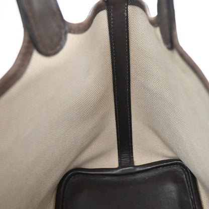 Hermes Picotin Bag Toile and Leather, Beige, Canvas, Bag