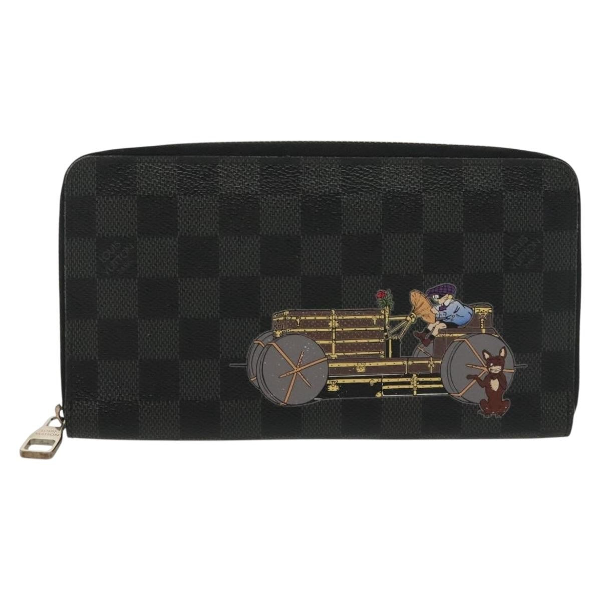 Louis Vuitton Zippy Organizer Limited Edition Damier Graphite, BLACK, CANVAS, Wallets