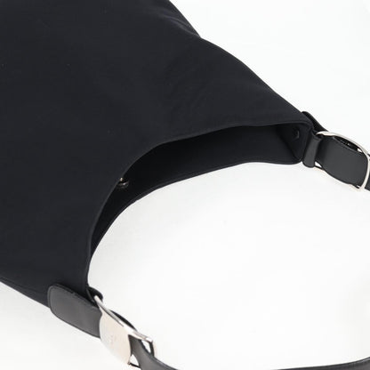 Salvatore Ferragamo Vala Shoulder Bag Nylon, Black, Nylon, Shoulder Bag