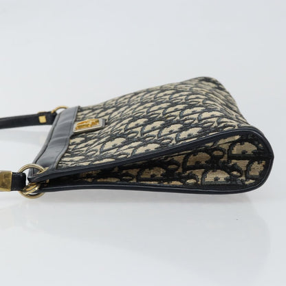 Christian Dior Vintage Trotter Shoulder Bag Canvas, NAVY, CANVAS, Shoulder bag