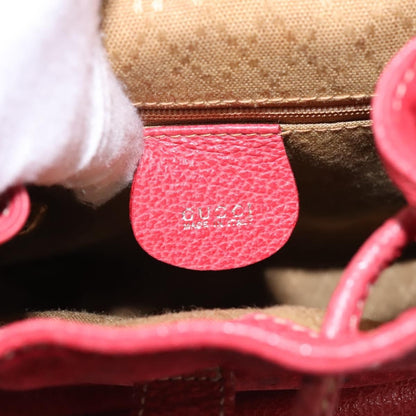 Gucci Gucci bamboo backpack daim, Red, Suede, Backpack