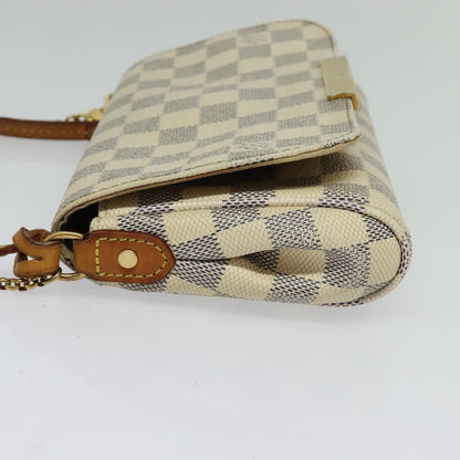 Louis Vuitton Favorite Handbag Damier, WHITE, CANVAS, Handbag