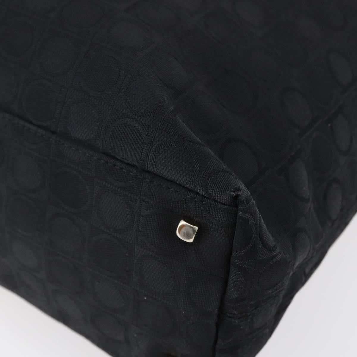 Salvatore Ferragamo Gancini Tote Gancini Canvas, BLACK, CANVAS, Tote bag