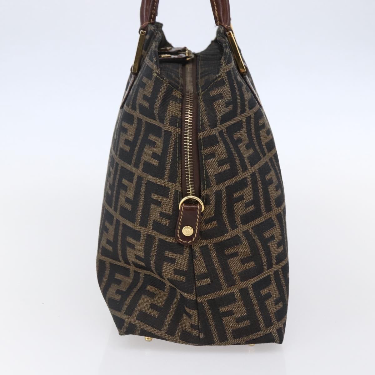 Fendi Vintage Convertible Satchel Zucca Canvas, BROWN, CANVAS, Handbag