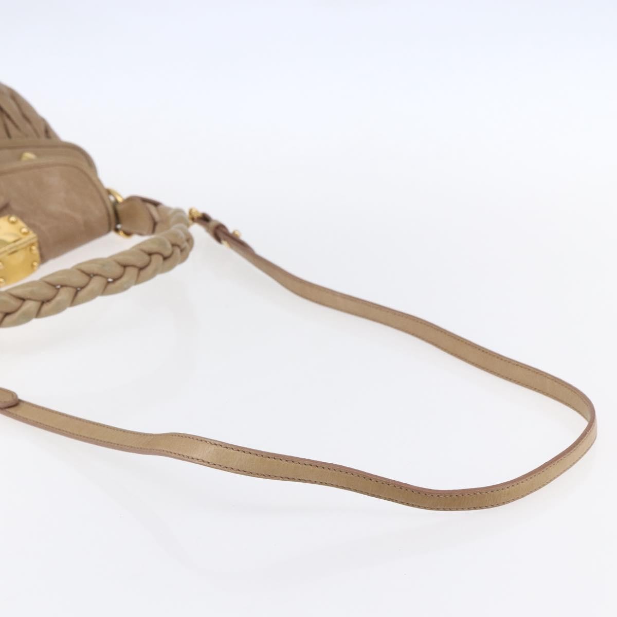 Miu Miu Coffer Convertible Hobo Matelasse Leather, BEIGE, LEATHER, Handbag