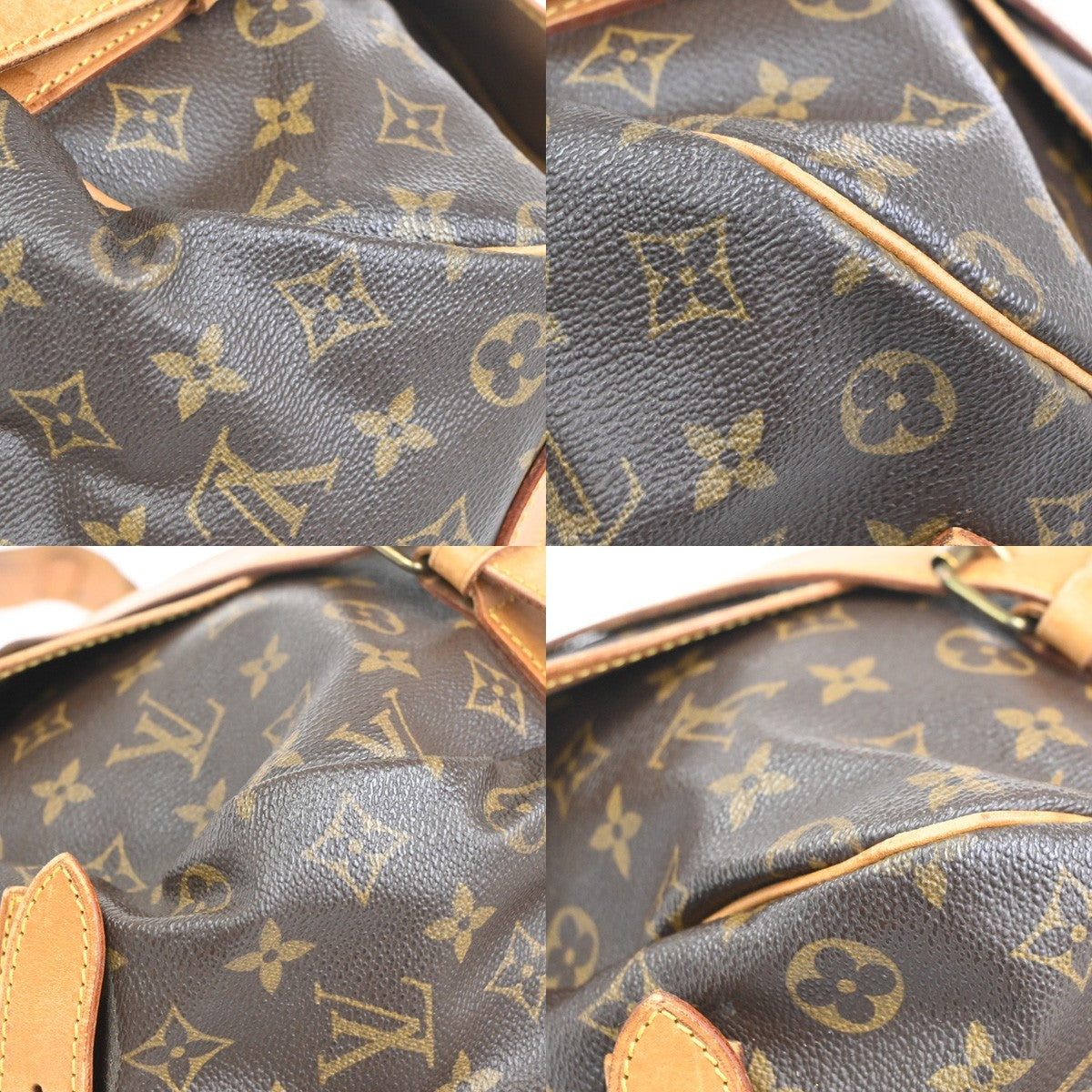 Louis Vuitton Saumur Handbag Monogram Canvas, Brown, Leather, Shoulder Bag