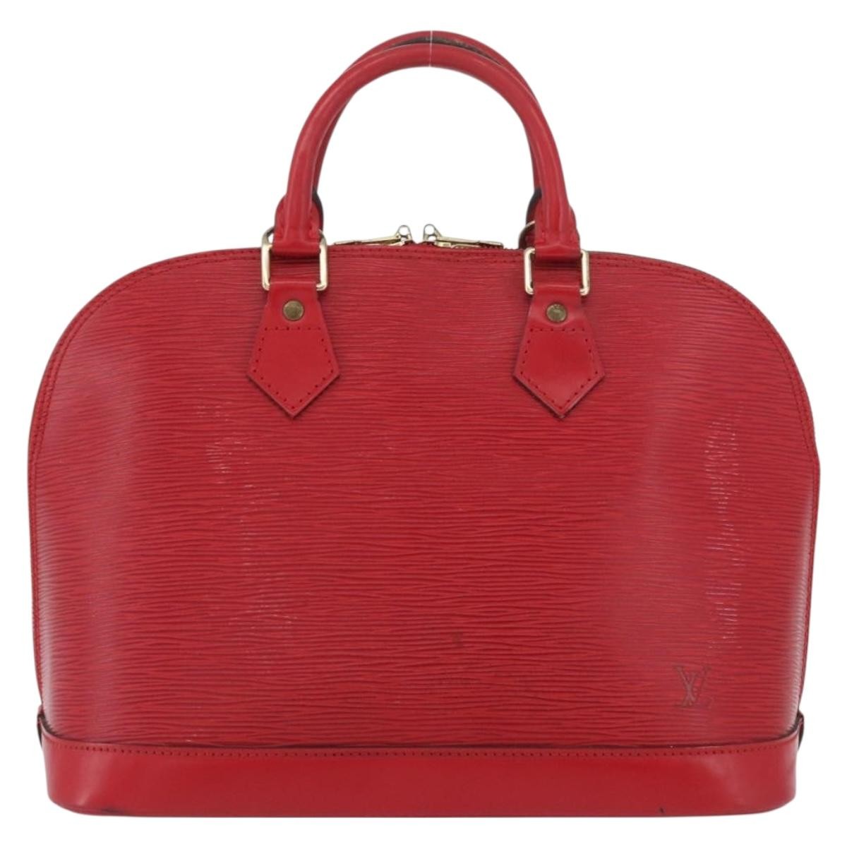 Louis Vuitton Alma Handbag Epi Leather, Red, Leather, Handbag