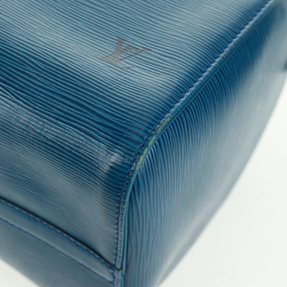Louis Vuitton Speedy Handbag Epi Leather, BLUE, LEATHER, Handbag