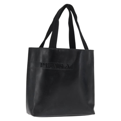 Prada Vintage Tote Leather, BLACK, LEATHER, Tote bag