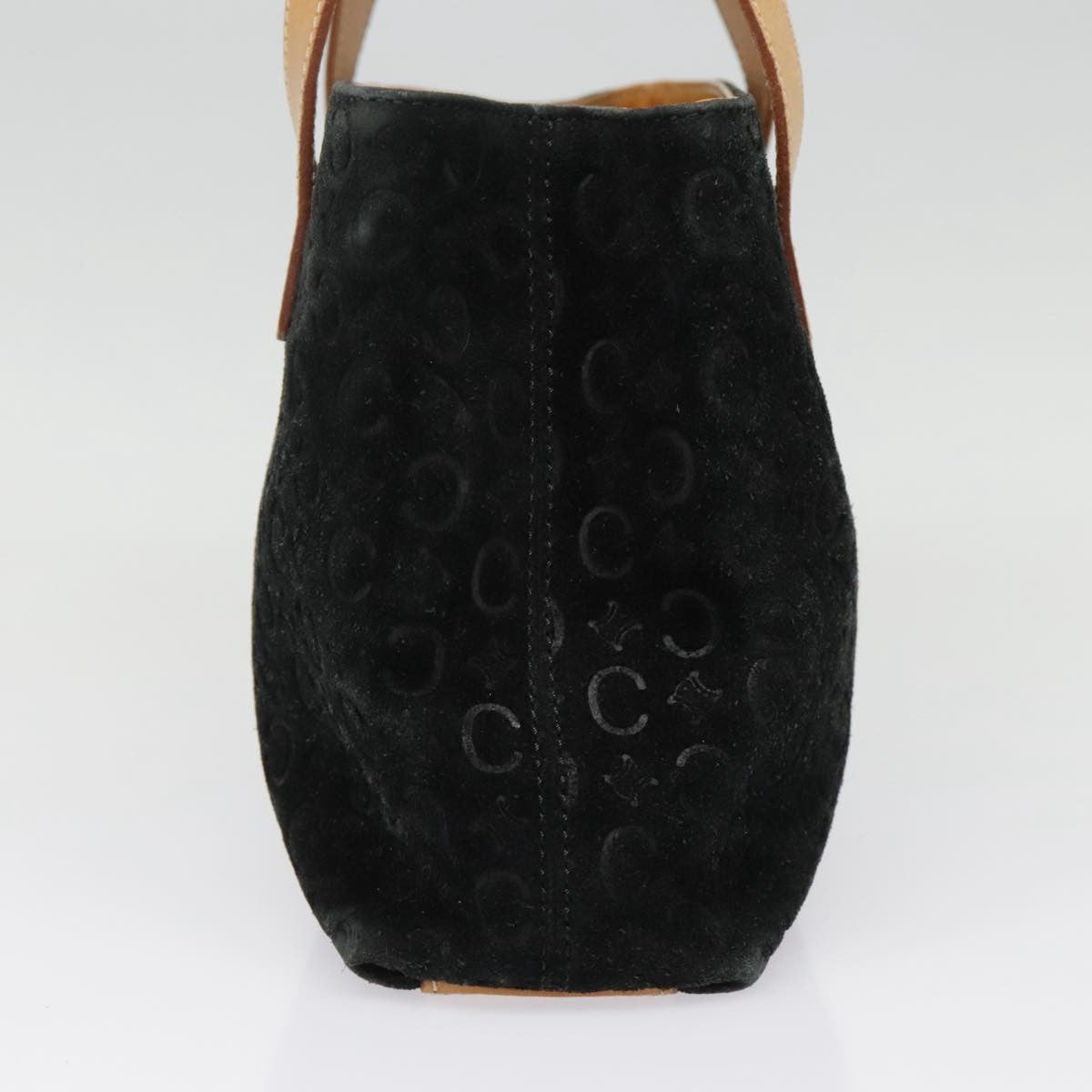 Celine Vintage Macadam Handbag Canvas, BLACK, CANVAS, Handbag