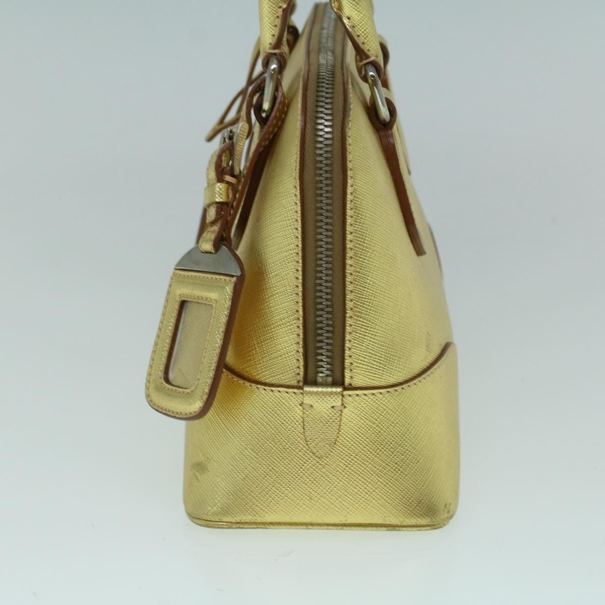 Prada Promenade Bag Saffiano Leather, GOLD, LEATHER, Handbag