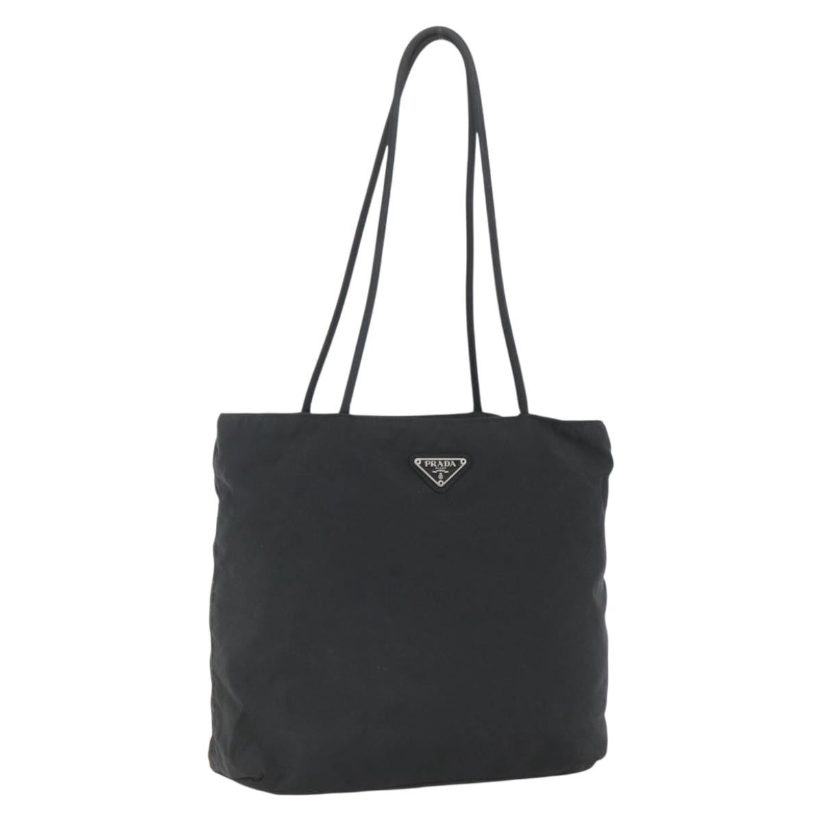 Prada Vintage Zip Tote Tessuto, BLACK, NYLON, Tote bag