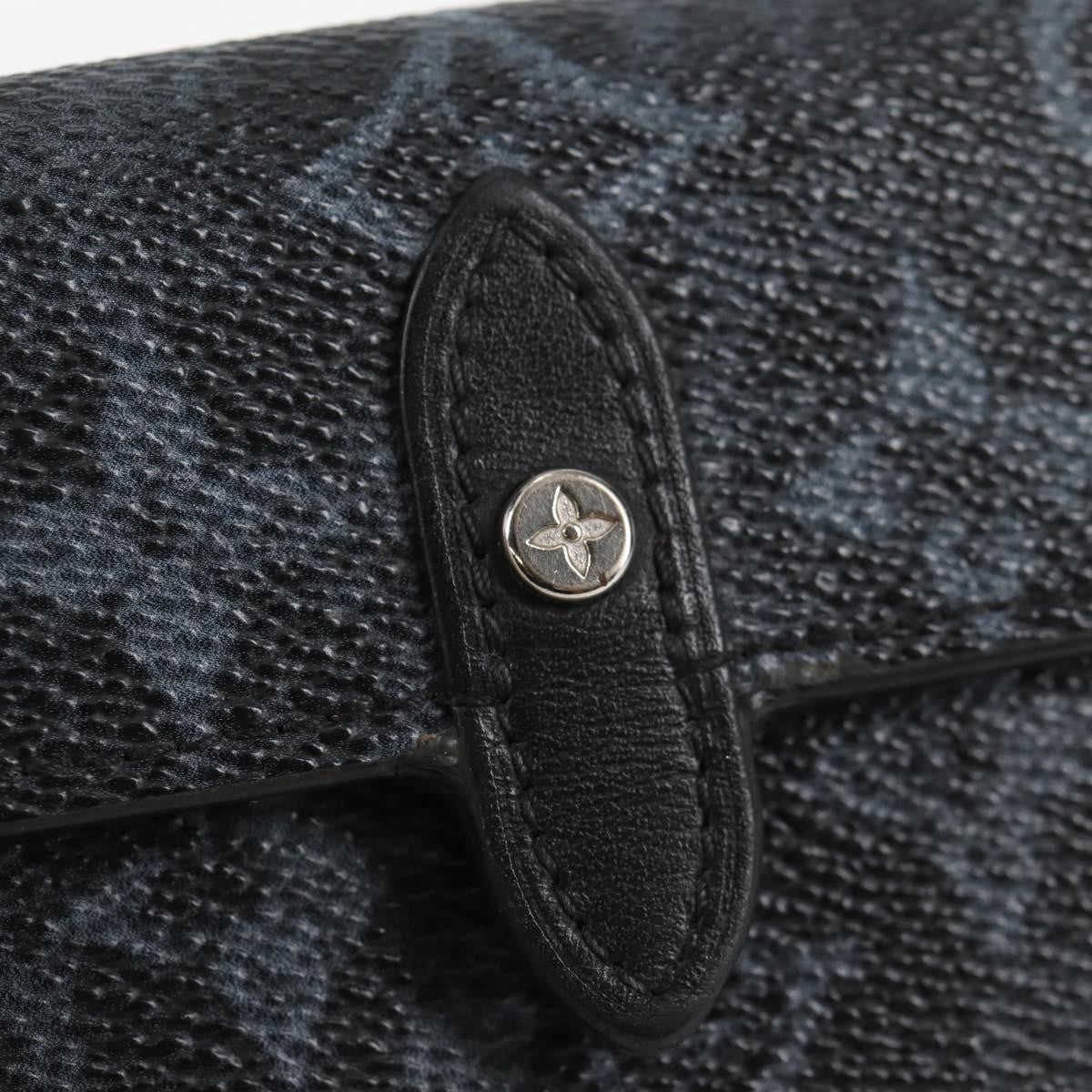 Louis Vuitton Cross Card Holder Limited Edition Monogram Pastel Noir, BLACK, CANVAS, Clutche & pouche