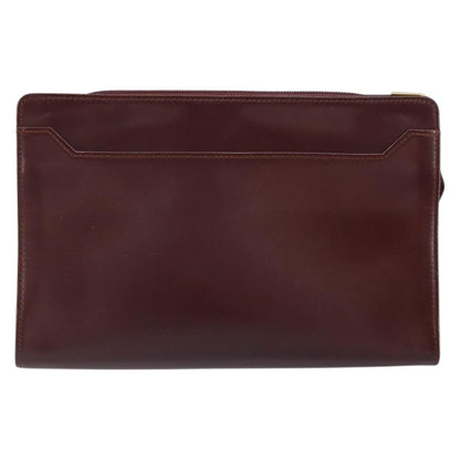 cartier Must de Cartier Clutch bag Leather, BURGUNDY, LEATHER, Clutche & pouche