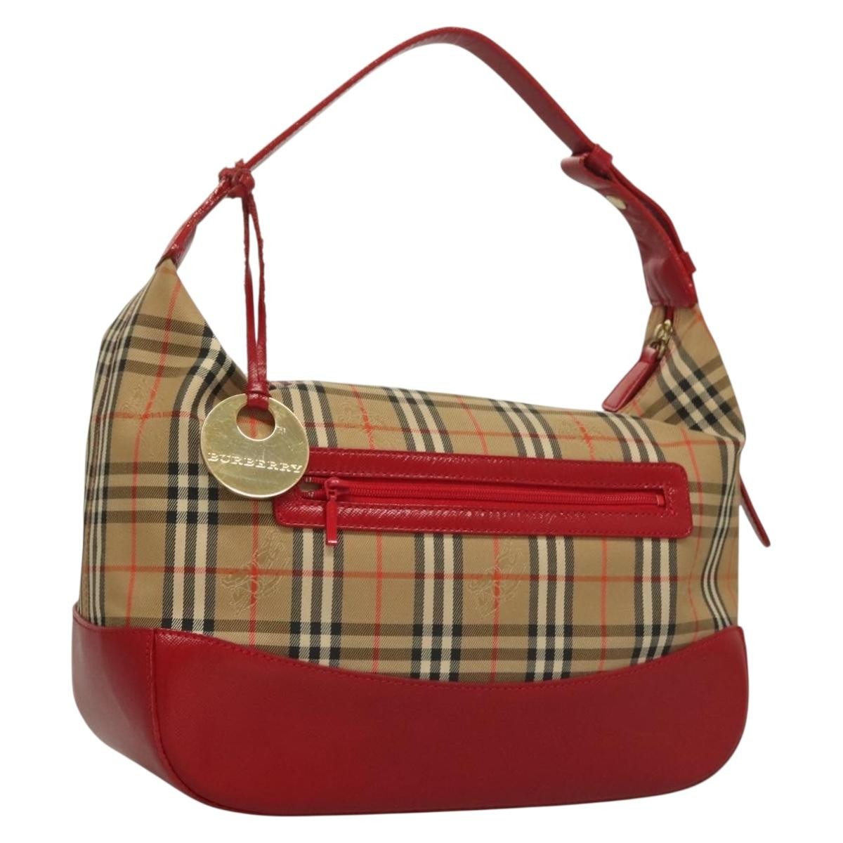 Burberry Nova Check Handbag Nova Check Canvas and leather, BEIGE, CANVAS, Handbag
