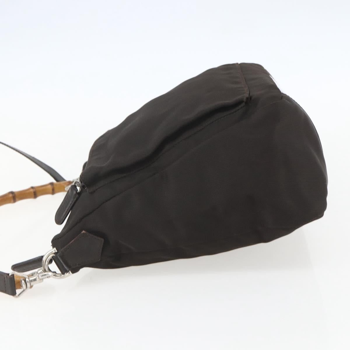 Gucci Vintage Handbag Nylon, BROWN, NYLON, Handbag